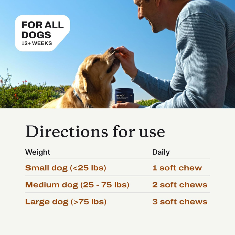 PetLab Co. Allergy & Immune Probiotic Chews for Dogs | Itch, Allergy & Gut Support – 2 Pack of 30 Chews