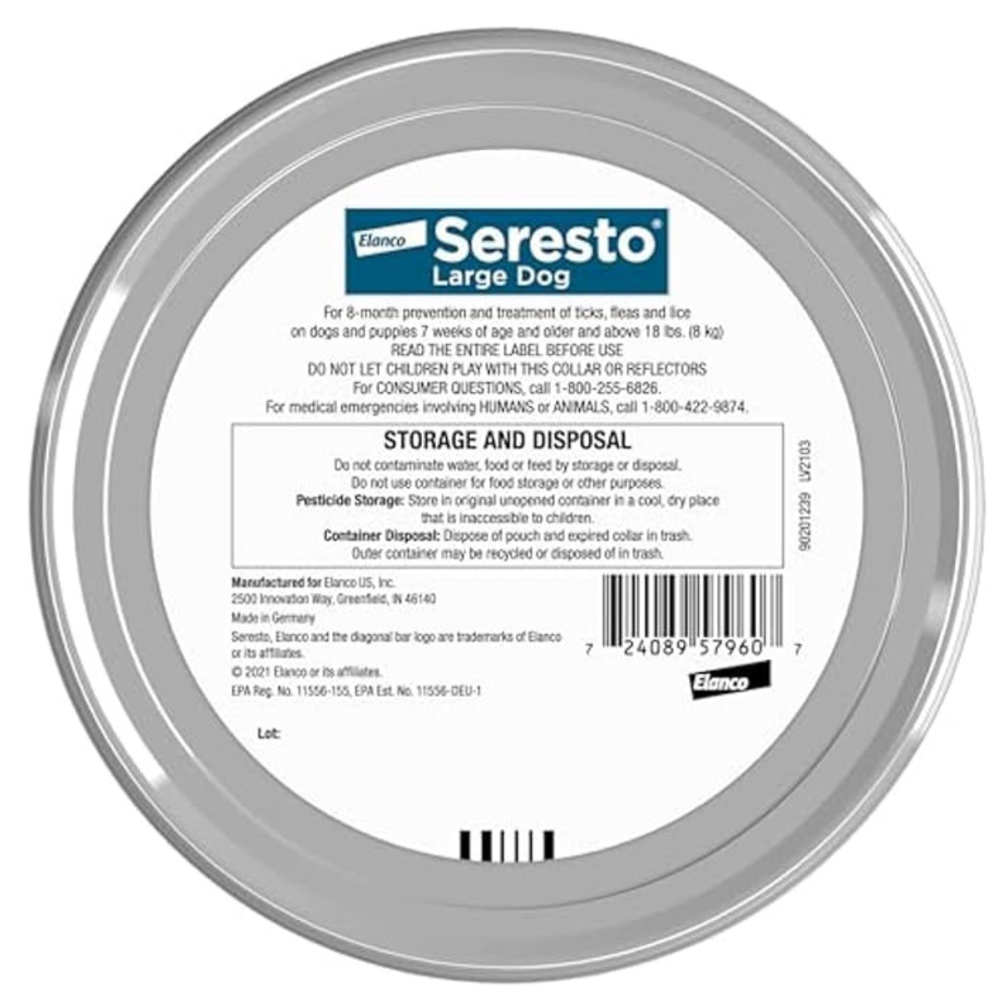 Seresto (2 Pack) Flea & Tick Collar for Large Dogs Over 18 lbs 8-Month Protection Vet-Recommended