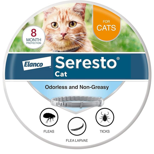 Cat Flea & Tick Prevention Collar 8-Month Protection Vet-Recommended