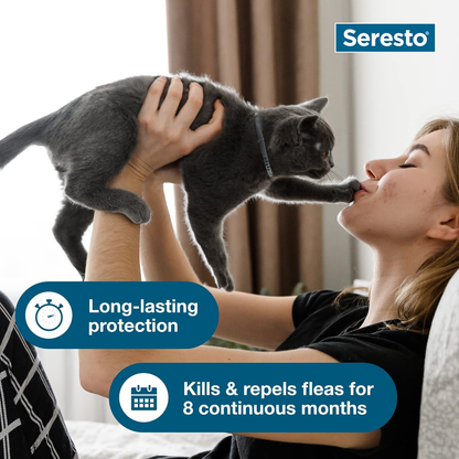 Seresto (2 Pack) Cat Flea & Tick Prevention Collar 8-Month Protection Vet-Recommended