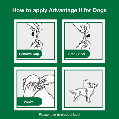 Advantage II Flea Treatment for Large Dogs 21-55 lbs 2 Pack of 6 Month Doses