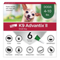 K9 Advantix II Small Dog Flea & Tick Treatment 4-10 lbs 6 Month Supply