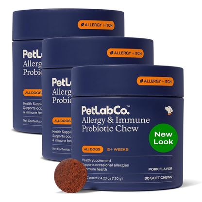 PetLab Co Allergy & Immune Probiotic Chews for Dogs | Itch, Allergy & Gut Support – 3 Pack of 30 Chews