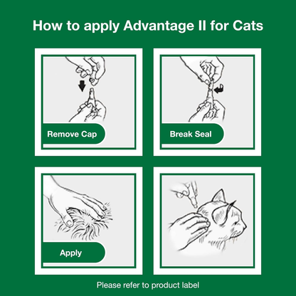 Advantage II Small Cat Flea Treatment 5-9 lbs. 6-Month Supply